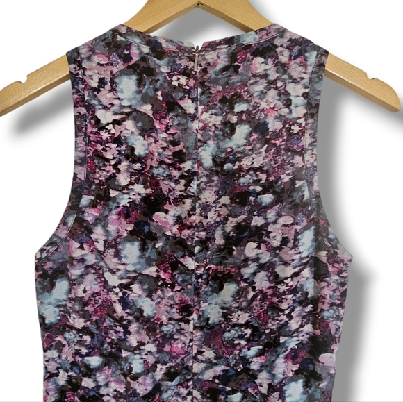 Rebecca Taylor 100% Silk Dress Sleeveless Abstract Multicolor Jewel Tones Fairy‎ - Picture 6 of 14